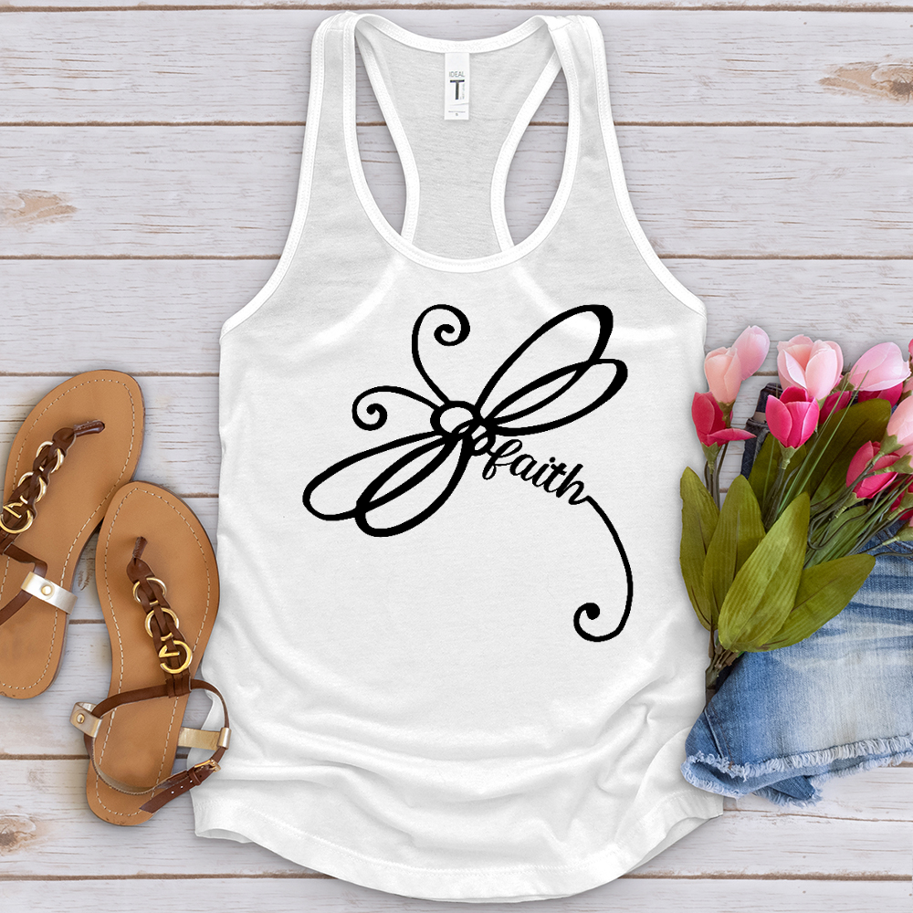 Faith Dragonfly Word Art Tank Top