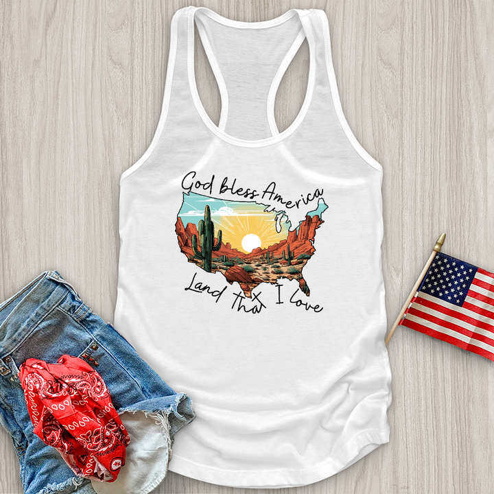 God Bless Flower Desert Variation Tank Top