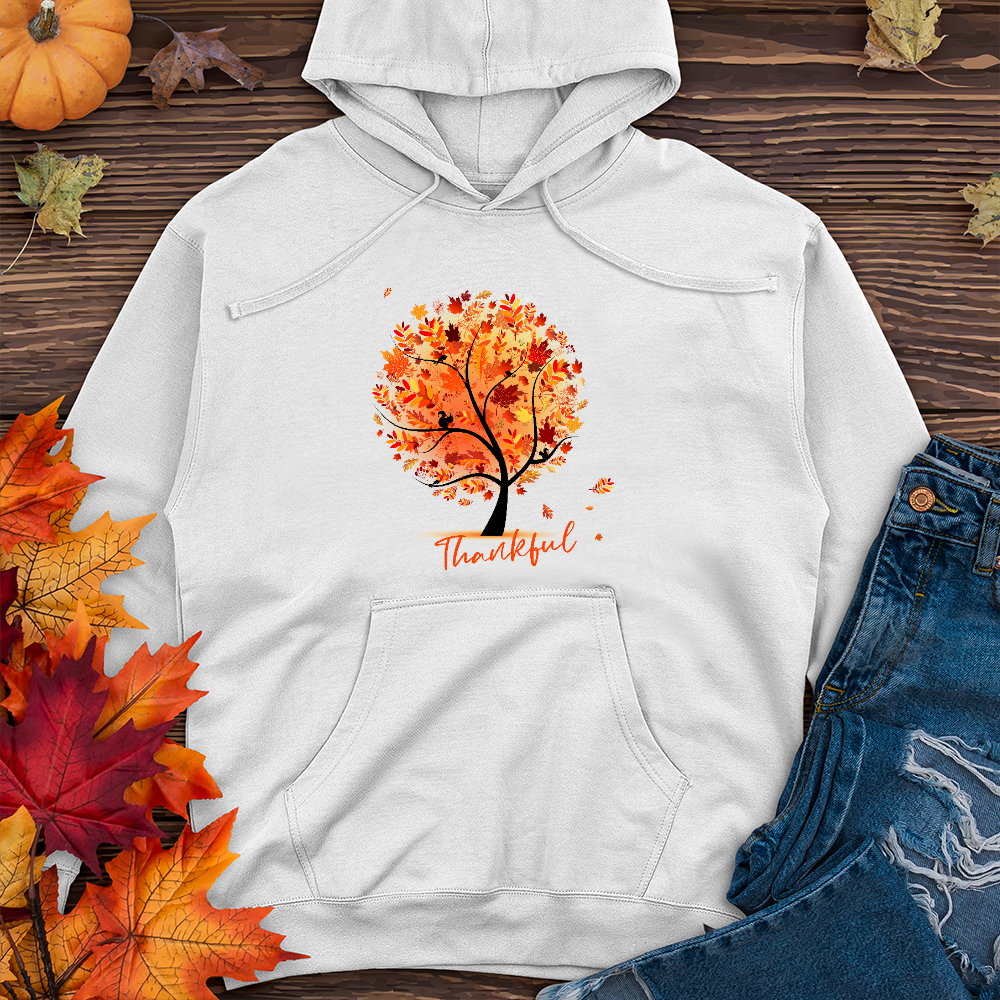 Thankful Autumn Tree   Midweight Hoodie