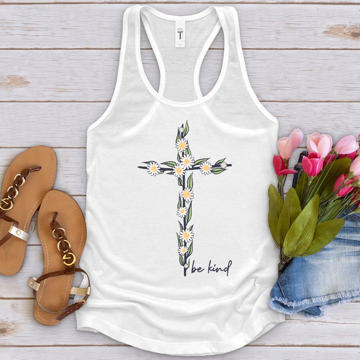 Be Kind Floral Cross Tank Top