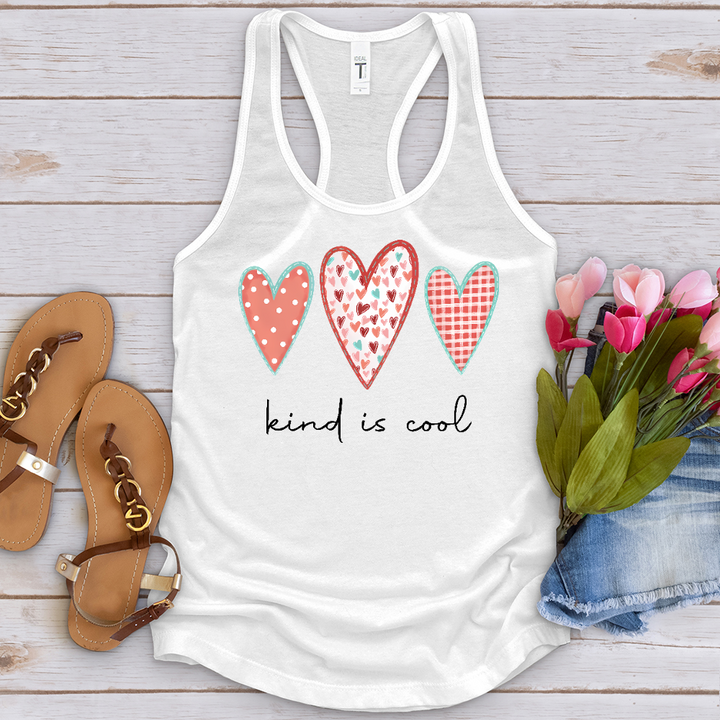 Kind Is Cool Pink Hearts Tank Top