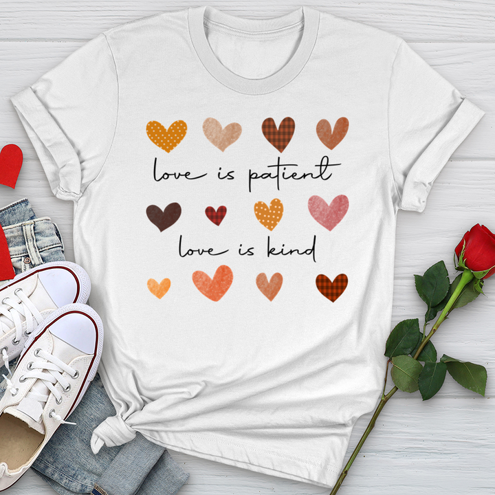 Autumn Heart Patterns Softstyle Tee