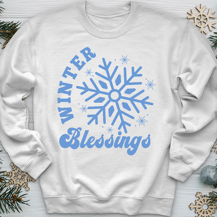 Blue Snowflake Crewneck