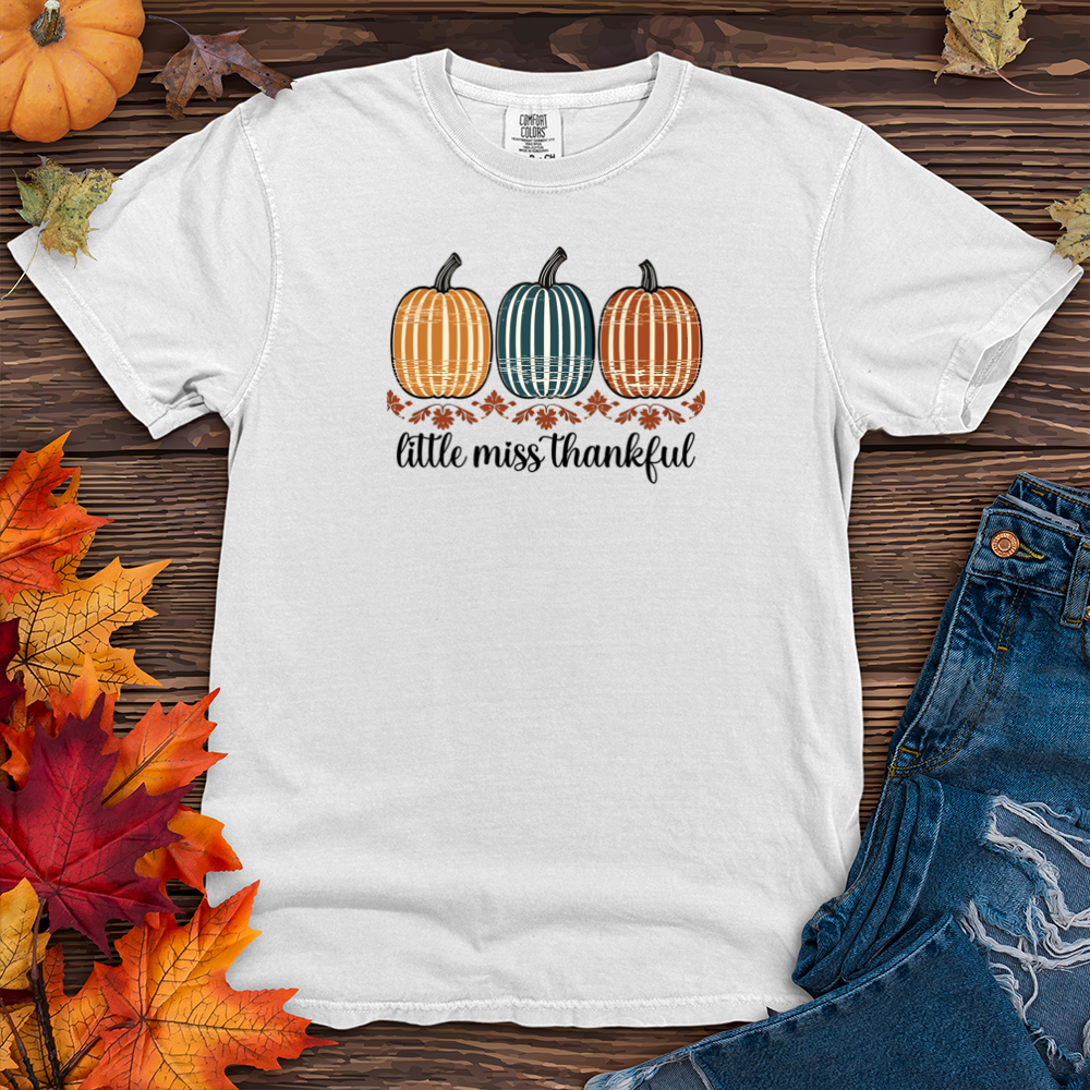 Vintage Pumpkin Stripe Trio Heavy Cotton Comfort Colors Tee