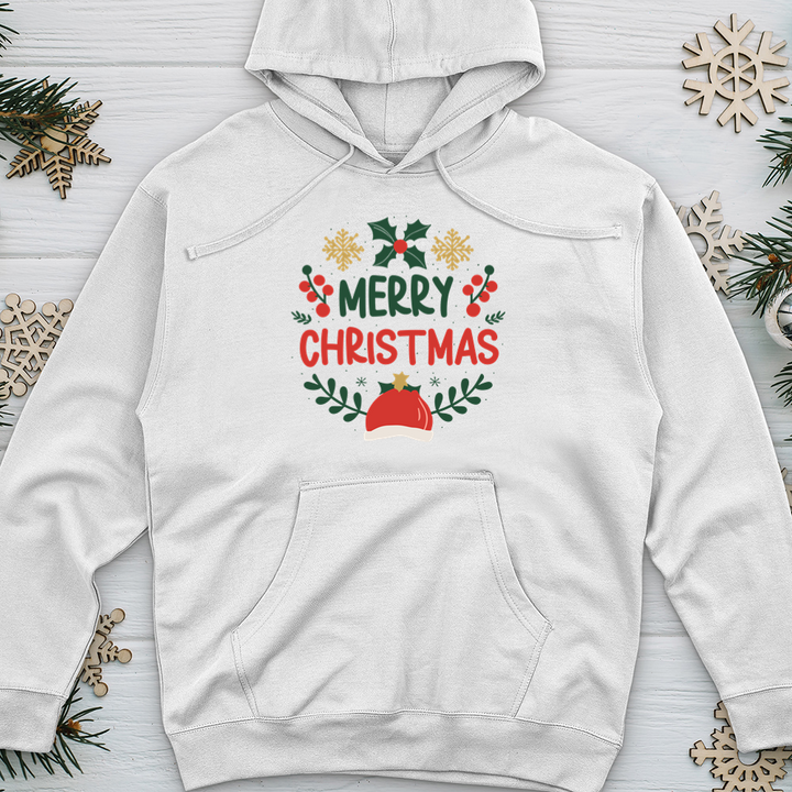 Merry Christmas Midweight Hooded Sweatshirt