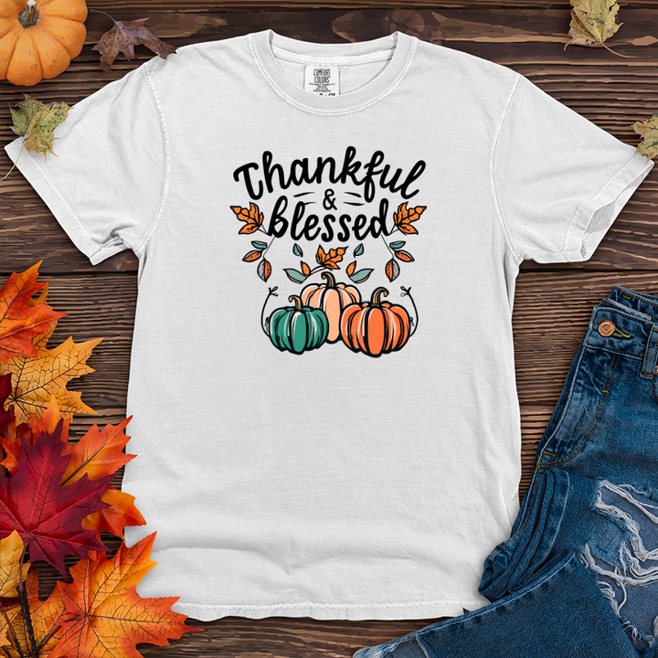 Thankful & Blessed Heavy Cotton Comfort Colors Tee