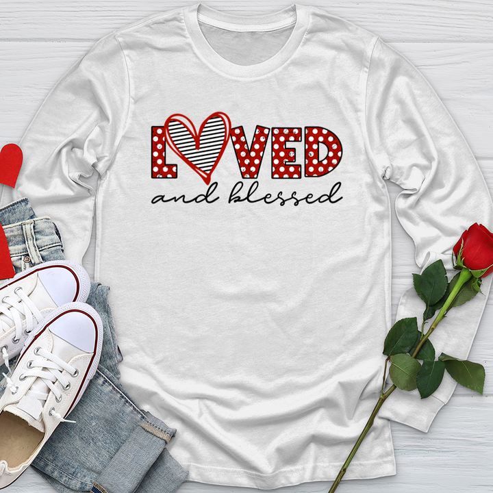 Loved and Blessed Letters Softstyle Long Sleeve