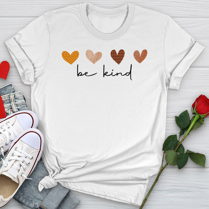 Be Kind Autumn Hearts Softstyle Tee