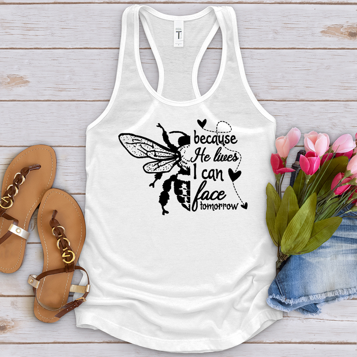 Because He Lives Bee Tank Top