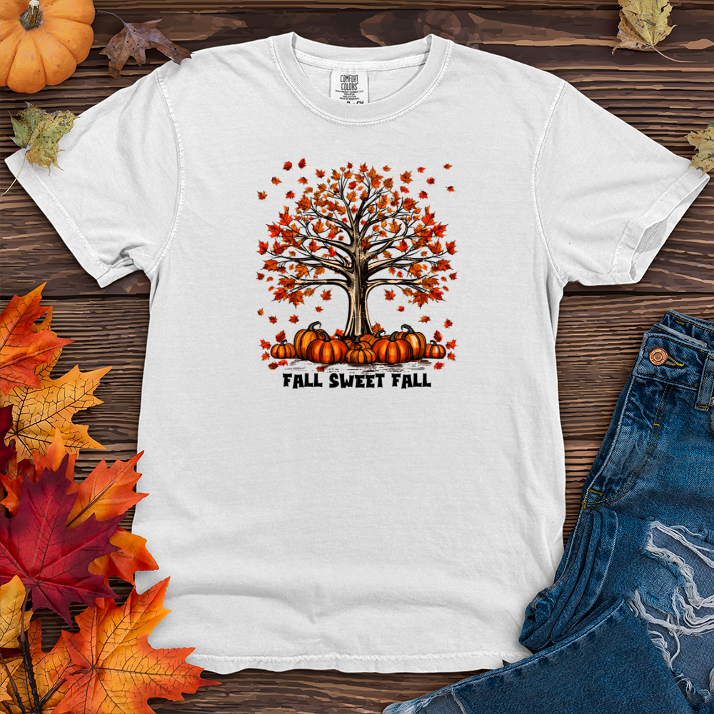 Vintage Plaid Pumpkin Tree Heavy Cotton Comfort Colors Tee