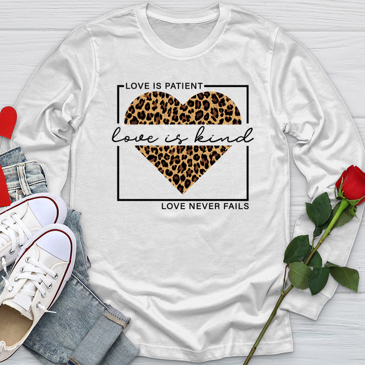 Love Leopard Heart Softstyle Long Sleeve