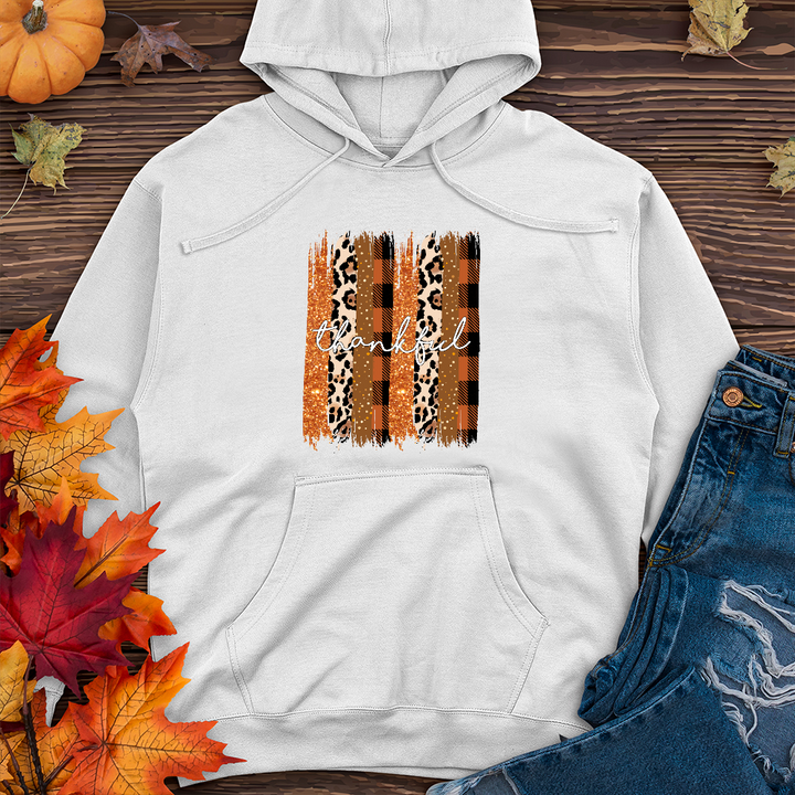 Thankful Watercolor Stripes   Midweight Hoodie