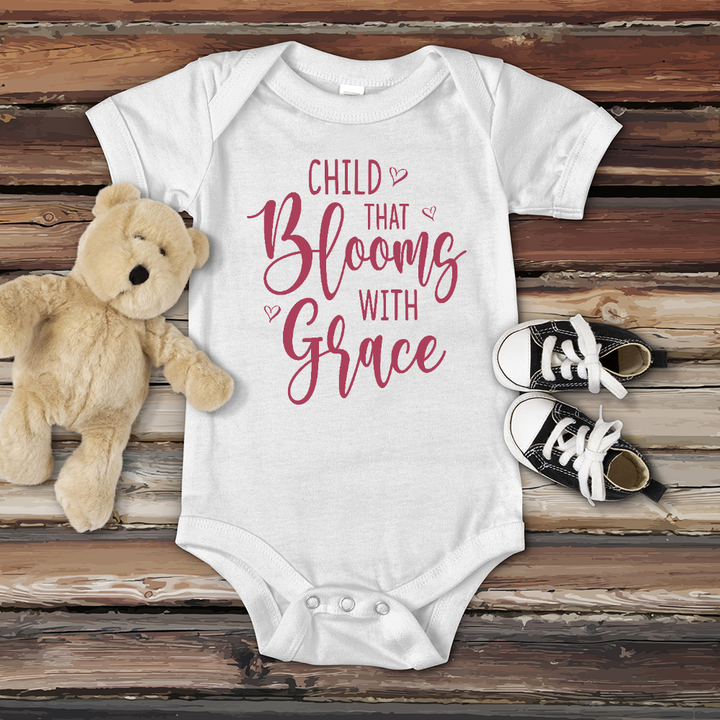 Child Bloom with Grace Baby Onesie