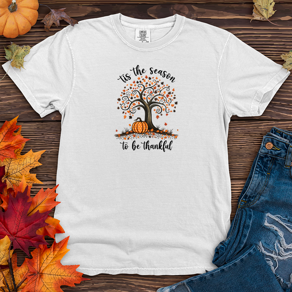 Vintage Halloween Leaf Dots Heavy Cotton Comfort Colors Tee