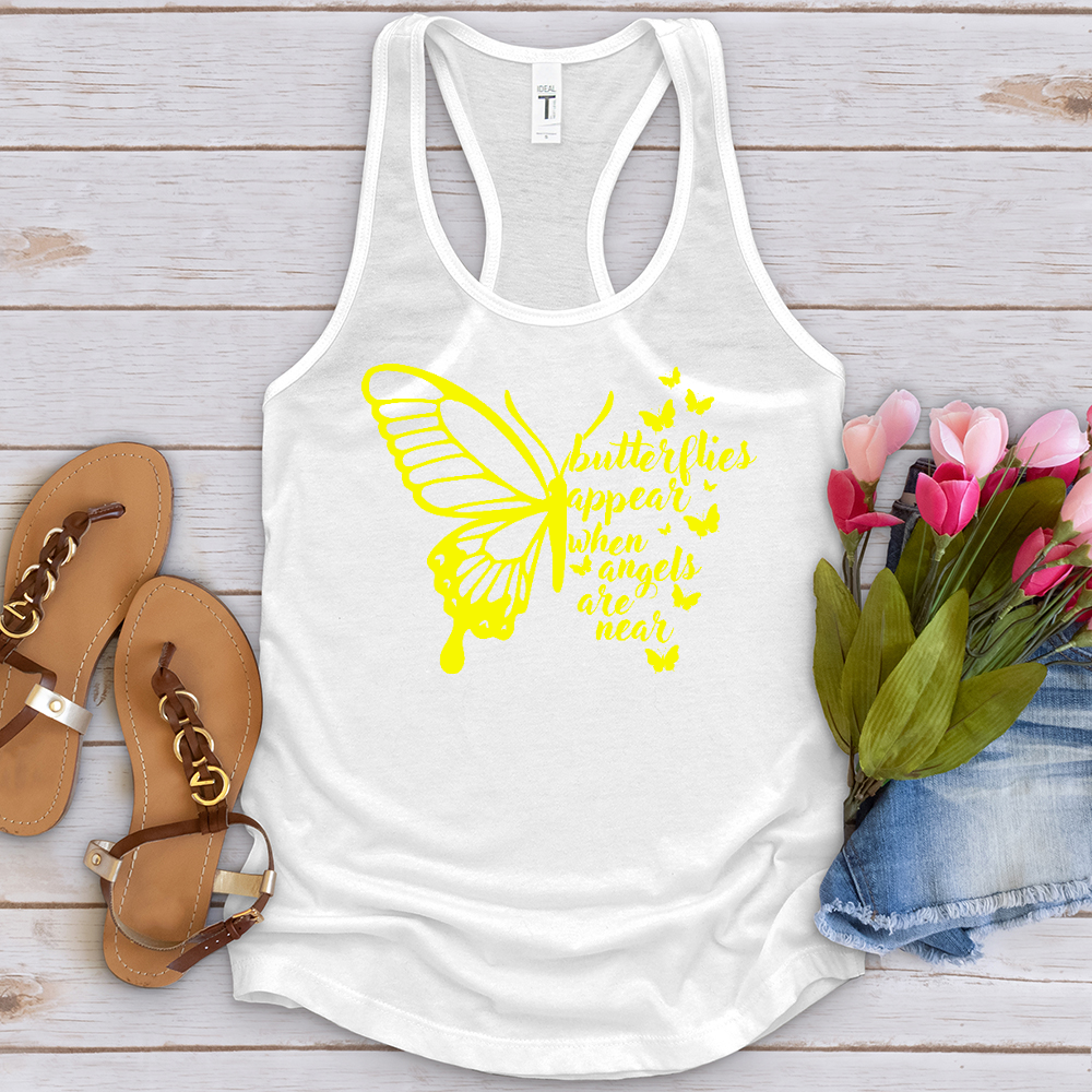 Butterflies Appear Yellow Tank Top