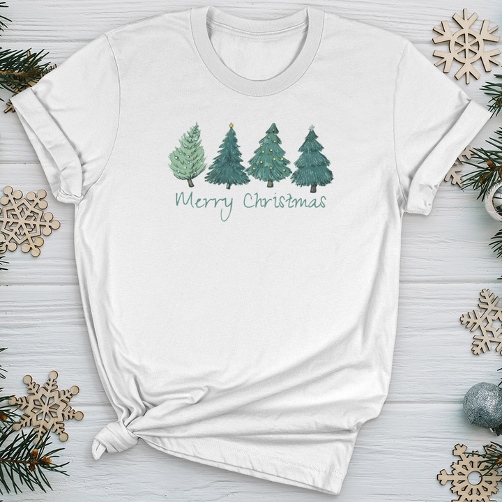 Merry Christmas Pine Trees Softstyle Tee