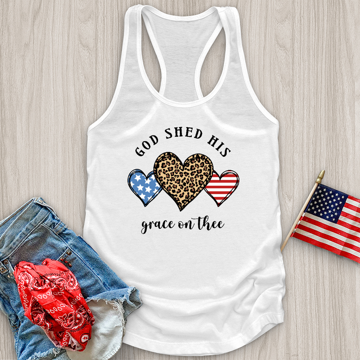 American Flag Heart Tank Top