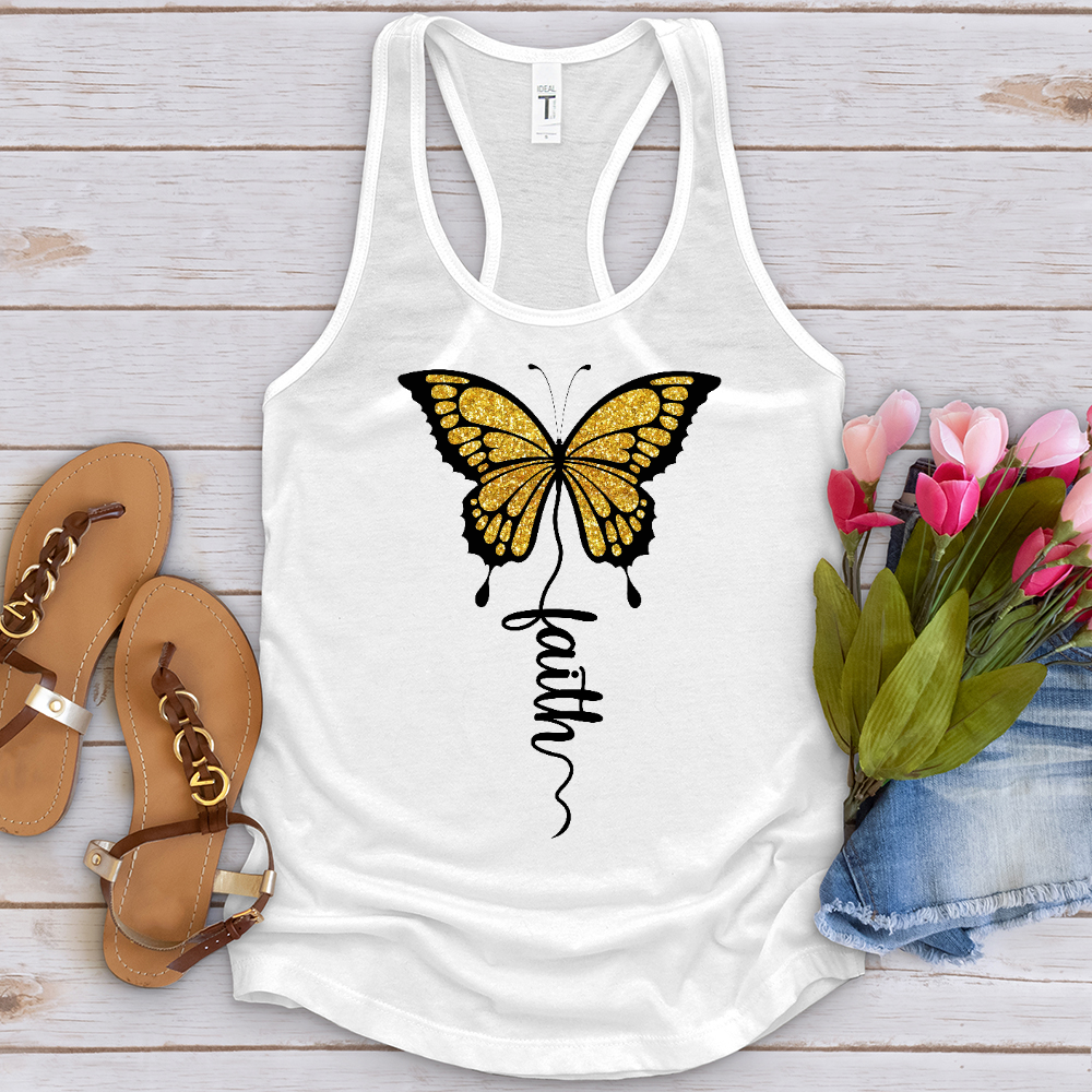 Gold Faith Butterfly Tank Top